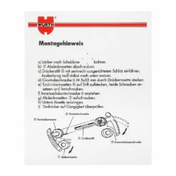 Würth Türdrücker ZD 21, Rosette BB, PZ, WC, Vernickelt -Sonax Geschäft 0687170300 wuerth tuerdruecker zd21 anleitung