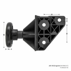 Hörmann EcoStar Rollenhalter Mit Laufrolle, Rechts 11 Hörmann EcoStar Rollenhalter Mit Laufrolle, Rechts -Sonax Geschäft 1084202 hoermann ecostar rollenhalter mit laufrolle rechts bemassung