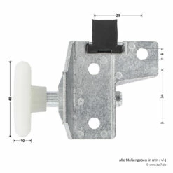 Hörmann Rollenhalter F80, Rechts -Sonax Geschäft 1284004 hoermann rollenhalter f80 rechts bemassung