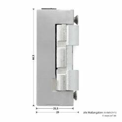 Hörmann E-Öffner Mit Tagesfalle (lose) Für THP Haustüren -Sonax Geschäft 274661 hoermann e oeffner mit tagesfalle lose fuer thp haustueren seitenansicht masse