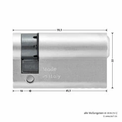 Hörmann Profil-Halbzylinder, 45,5 + 10 Mm, Links, TS 16 -Sonax Geschäft 3014860 hoermann profil halbzylinder 45 5 10 mm links ts 16 zylinder seite masse