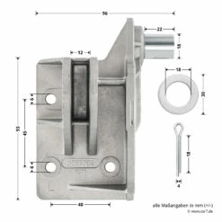 Hörmann Aufsetzstück, Beschlagsart N, Links -Sonax Geschäft 3027708 hoermann aufsetzstueck beschlagsart n links bemassung 1