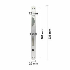Hörmann Einsteck Rohrprofilschloss 1306 Für Nebentüren, PZ, Links -Sonax Geschäft 3040438 Einscteckschloss bemassung b