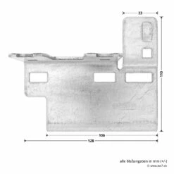 Hörmann Knotenblech, Beschlag L, Ausführung Links, Baureihe 30 9 Hörmann Knotenblech, Beschlag L, Ausführung Links, Baureihe 30 -Sonax Geschäft 3044999 hoermann knotenblech beschlag l ausfuehrung links baureihe 30 masse bild 1