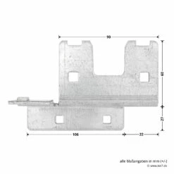 Hörmann Knotenblech, Beschlag L, Ausführung Links, Baureihe 30 10 Hörmann Knotenblech, Beschlag L, Ausführung Links, Baureihe 30 -Sonax Geschäft 3044999 hoermann knotenblech beschlag l ausfuehrung links baureihe 30 masse bild 2