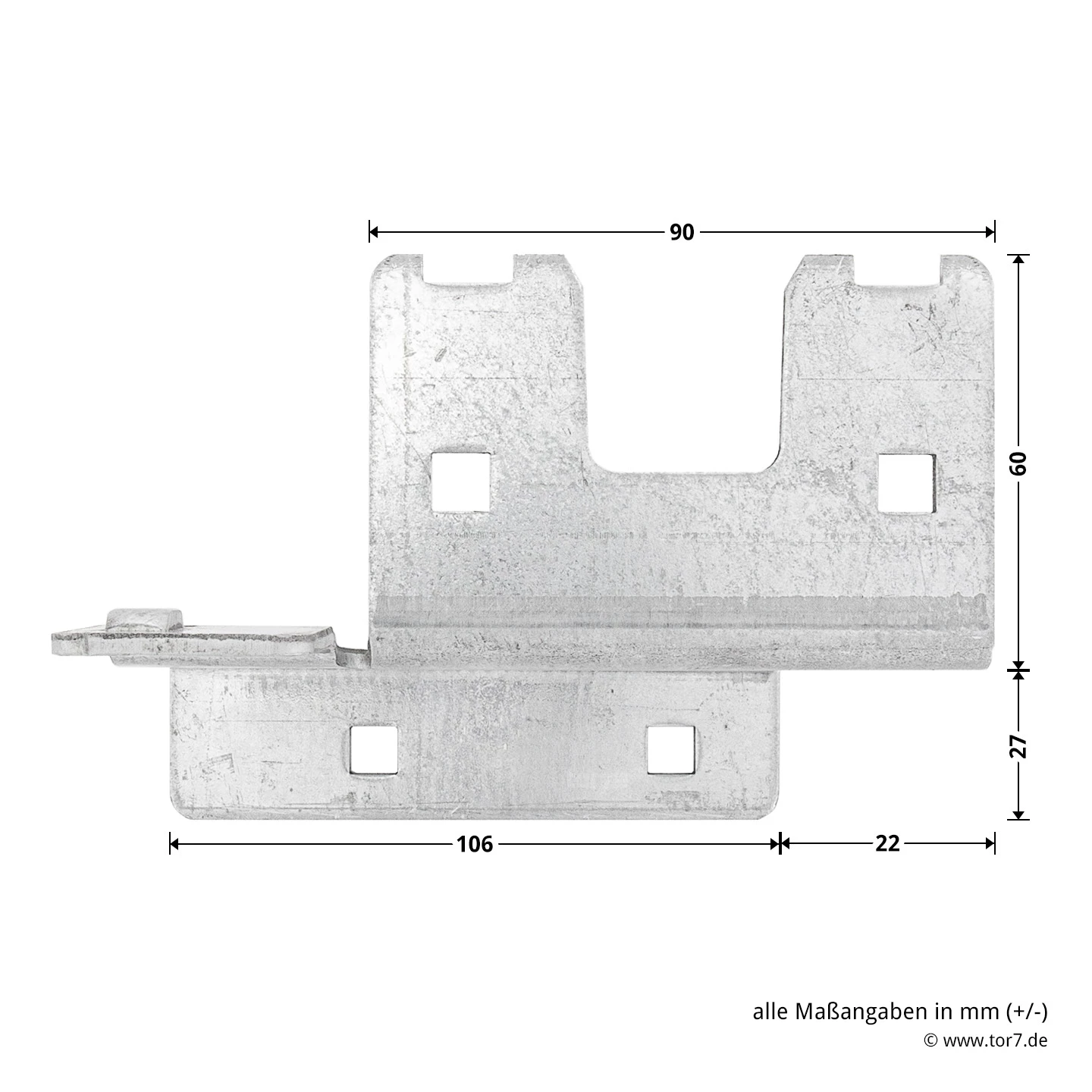 Hörmann Knotenblech, Beschlag L, Ausführung Links, Baureihe 30 5 Hörmann Knotenblech, Beschlag L, Ausführung Links, Baureihe 30 – Bild 5