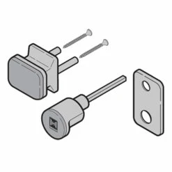 Hörmann Außengriffgarnitur, Aluguss, PZ, TS 42,5 Mm, Neusilber
