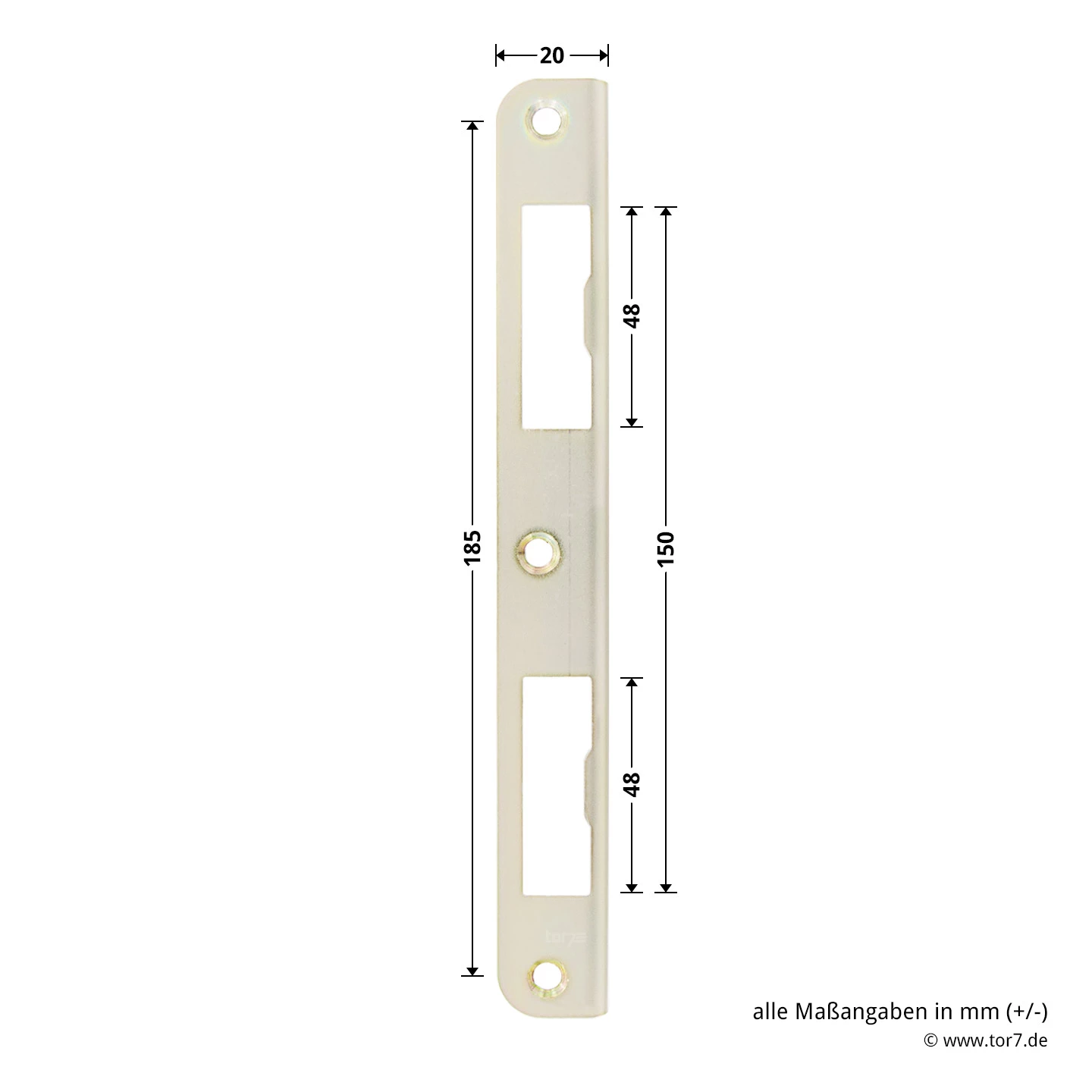 Hörmann Winkelschließblech 92 Mm Für Holz-Nebentüren 4 Hörmann Winkelschließblech 92 Mm Für Holz-Nebentüren – Bild 4