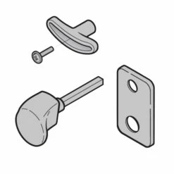 Hörmann Torgriffgarnitur, TS 42,5 Mm, Edelstahl Gebürstet, PZ -Sonax Geschäft 3059741 hoermann torgriffgarnitur skizze