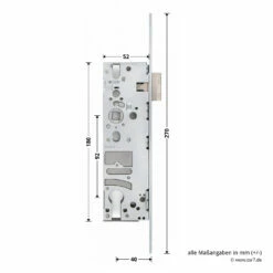 Hörmann Einsteck-Rohrprofilschloss 1314, BKS, PZ 7 Hörmann Einsteck-Rohrprofilschloss 1314, BKS, PZ -Sonax Geschäft 3070038 hoermann einsteck rohrprofilschloss 1314 40 92 9 pz bemassung2