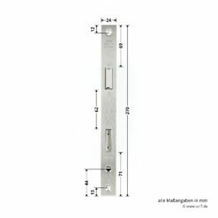 Hörmann Einsteck-Rohrprofilschloss KFV Für Schlupf-und Nebentüren, PZ 15 Hörmann Einsteck-Rohrprofilschloss KFV Für Schlupf-und Nebentüren, PZ -Sonax Geschäft 3095108 hoermann einsteck rohrprofilschloss 1314 fuer schlupf und nebenturen pz stulp breite laenge