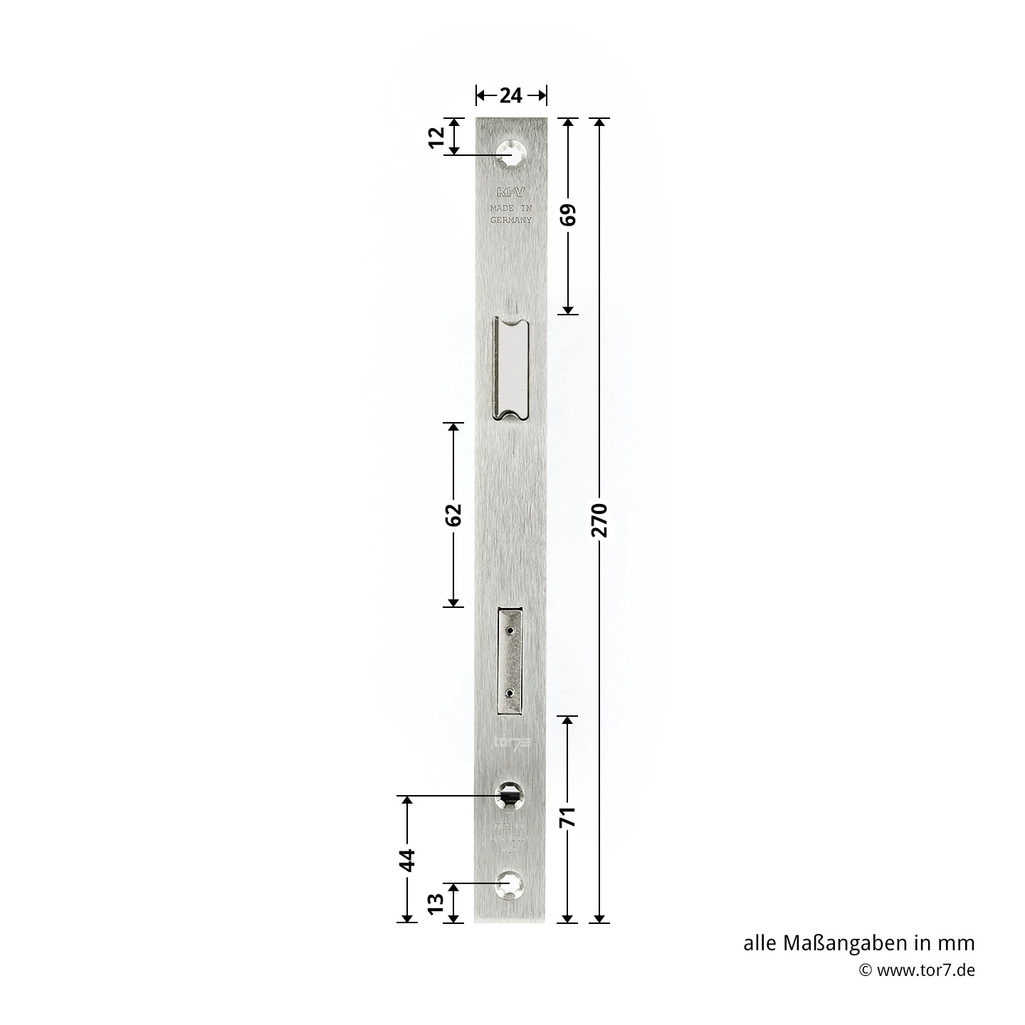 Hörmann Einsteck-Rohrprofilschloss KFV Für Schlupf-und Nebentüren, PZ 8 Hörmann Einsteck-Rohrprofilschloss KFV Für Schlupf-und Nebentüren, PZ – Bild 8