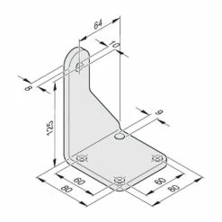 SOMMER Torpfostenbeschlag 64/125 Twist 200 E/EL