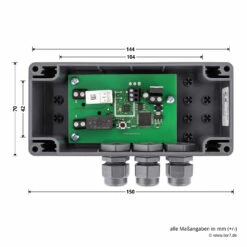 Hörmann 2-Kanal-Relais-Empfänger HET-E2, BiSecur, Bidirektional -Sonax Geschäft 436743 hoermann 2 kanal relais empfaenger het e 2 868 mhz bisecur bidirektional bemassung