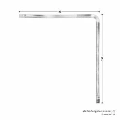 Hörmann Befestigungswinkel, VersaMatic -Sonax Geschäft 439985 hoermann befestigungswinkel versamatic masse seitenansicht