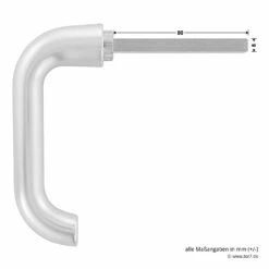 Hörmann Drückergarnitur D110 Kurzschild BB, Alu -Sonax Geschäft 449909 hoermann drueckergarnitur mit kurzschild bb gelocht alu stift masse