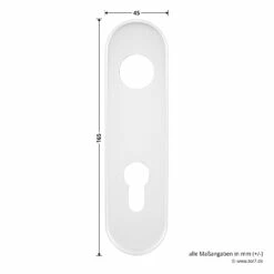 Hörmann Drückergarnitur D110 Kurzschild PZ, Alu -Sonax Geschäft 449910 hoermann drueckergarnitur mit kurzschild pz gelocht alu schild masse