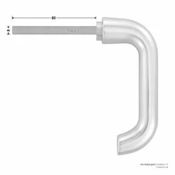 Hörmann Drückergarnitur D110 Kurzschild PZ, Alu -Sonax Geschäft 449910 hoermann drueckergarnitur mit kurzschild pz gelocht alu stift masse