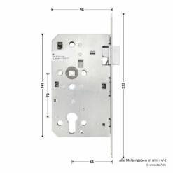 Hörmann Panikschloss ECO 112, Funktion D, Auswärts -Sonax Geschäft 478765 hoermann panikschloss eco 112 funktion d auswaerts links masse seite