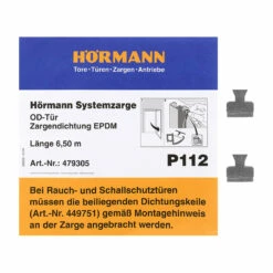 Hörmann Zargendichtung Mit Dichtungskeilen P112, 6500 Mm -Sonax Geschäft 479305 hoermann zargendichtung mit dichtungskeilen p112 6500 mm zubehoer