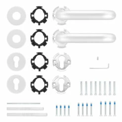 Hörmann FS Drückergarnitur D110 Rosette PZ, Alu -Sonax Geschäft 535346 hoermann fs drueckergarnitur d110 pz rosette alu f1 gleitlager lieferumfang