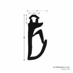 Hörmann Dichtungsprofil Für Mittelsprosse H3D-2, D45-2, P71, Länge 2,50 M -Sonax Geschäft 539040 hoermann dichtungsprofil fuer mittelsprosse h3d 2 d45 2 p71 laenge 2 50 meter breite laenge