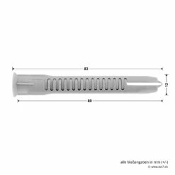 Hörmann Dübelpaket D12, Für Stahltüren, Brandschutztüren -Sonax Geschäft 547518 hoermann duebelpaket d12 6 masse duebel