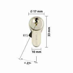 Schließzylinder 30/30 Mit Drei Schlüsseln Doppelzylinder NP -Sonax Geschäft 77004016 wuerth abmessungen profildoppelzylinder vorderansicht5aa27f6502760