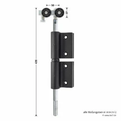 Hörmann Entlastungsrolle Für Kupplung 400 Mm, M12, DIN Links, Zwischenliegend -Sonax Geschäft 772633 hoermann entlastungsrolle 400mm m12 din links zwischenliegend masse bild 1