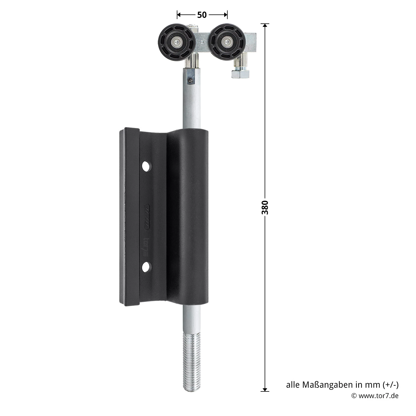 Hörmann Entlastungsrolle Mit Einfach-Bandteil 360 Mm, M12, DIN Links, Zwischenliegend 4 Hörmann Entlastungsrolle Mit Einfach-Bandteil 360 Mm, M12, DIN Links, Zwischenliegend – Bild 4