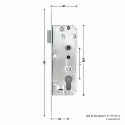 Hörmann Schlupftür-Schloss DF80/95/98, PZ, DIN Rechts -Sonax Geschäft 796522 hoermann schlupftuer schloss df80 95 98 pz din rechts masse seite