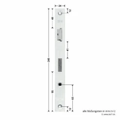 Hörmann Schlupftür-Schloss DF80/95/98, PZ, DIN Rechts -Sonax Geschäft 796522 hoermann schlupftuer schloss df80 95 98 pz din rechts masse stulp