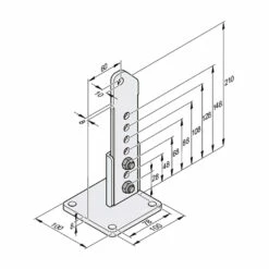SOMMER Torpfostenbeschlag 60/210 Twist 200 E/EL/350