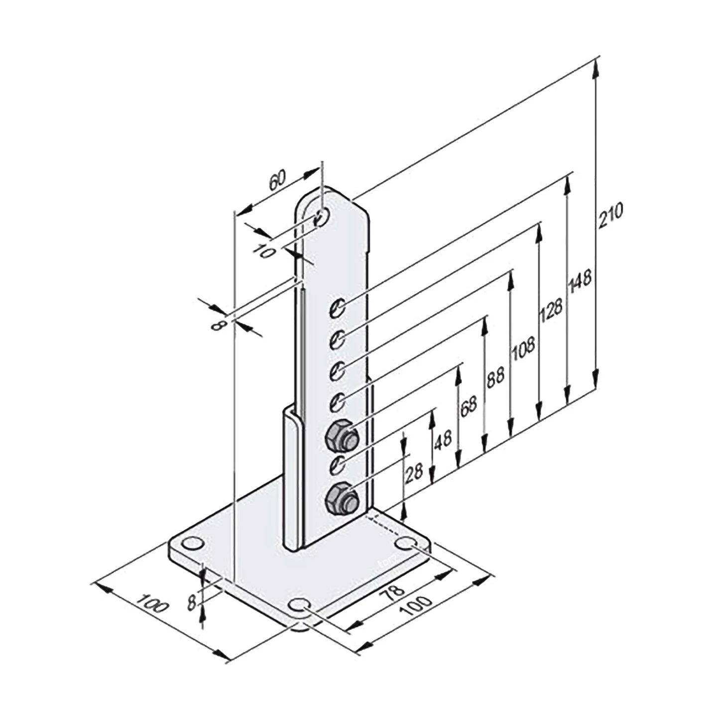 SOMMER Torpfostenbeschlag 60/210 Twist 200 E/EL/350 1 SOMMER Torpfostenbeschlag 60/210 Twist 200 E/EL/350
