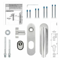 Steinau FS ES1-K Sicherheitsbeschlag, Typ D 510, Edelstahl Matt 13 Steinau FS ES1-K Sicherheitsbeschlag, Typ D 510, Edelstahl Matt -Sonax Geschäft ste810113 steinau fs es1 k sicherheitsbeschlag typ d 510 edelstahl matt lieferumfang
